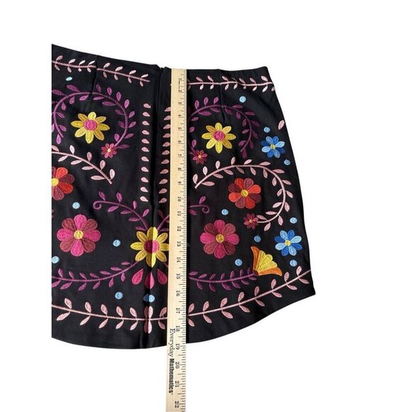 Herencia Collection MorelosState Catrina Embroidered Mini Skirt size XL Floral M - Picture 6 of 9